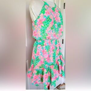 Lilly Pulitzer Pink and Green Floral Dress